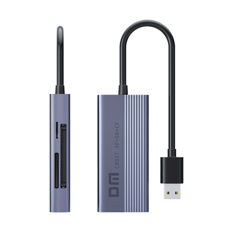DM CR027 3 в 1 SD/TF/CF Многофункциональный кардридер с USB-портом