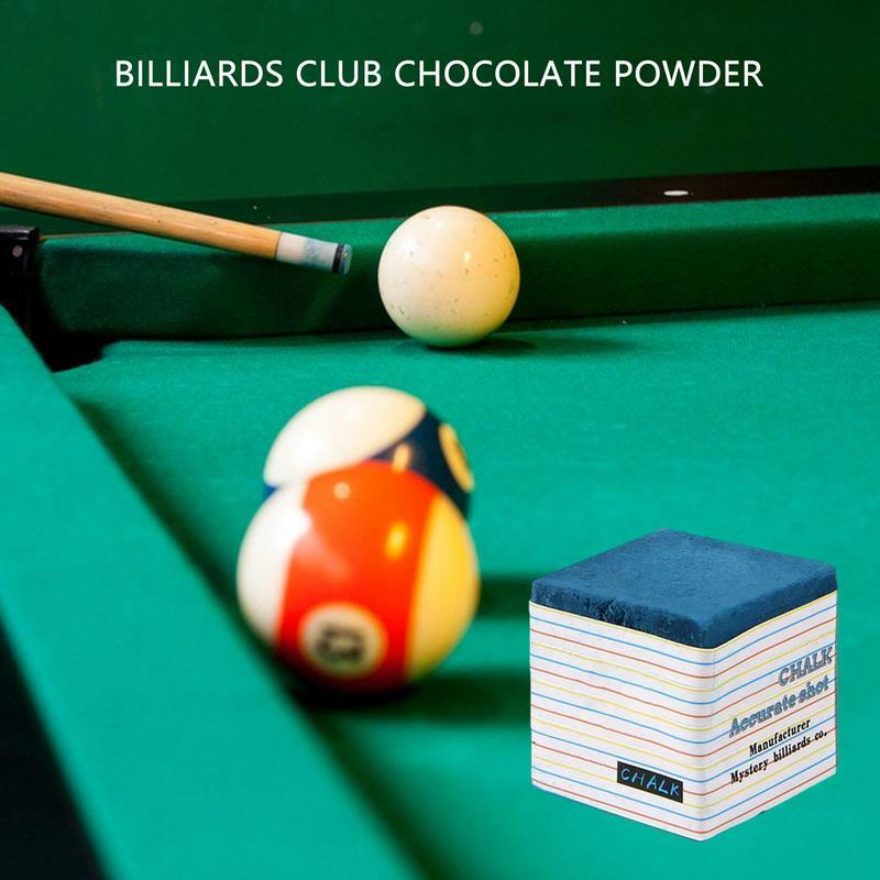 Powdered Pool Cue Chalk Billiards Cue Essentials Chocolate Powder Billiard Training Chalks Chocolate Powder Uniform Density