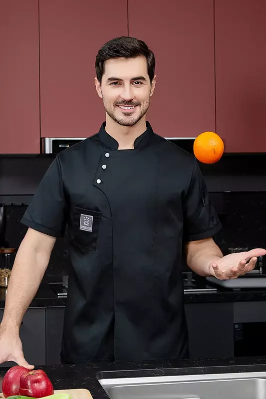 Chef-Kok Keuken Sushi Uniform Restaurant Shirt Kok Ober Korte Kostuums Mouw Ademende Kapper Jaket