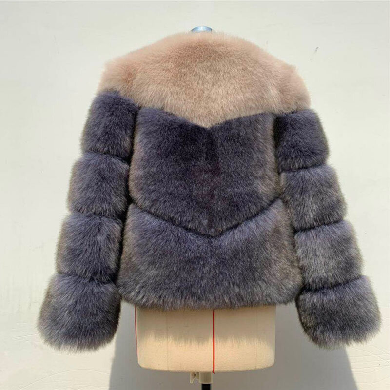여성용 인조 모피 코트, 두껍고 따뜻한 우아한 루즈 롱 아웃웨어, 여성용 모피 코트, 고품질 겨울 코트