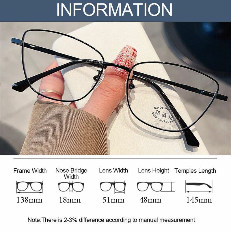 Óculos ultra leves com armação metálica para homens e mulheres, óculos miopia, armação grande, cuidados com a visão, personalidade