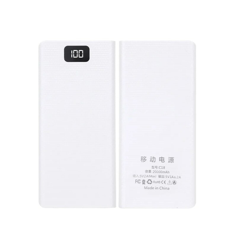 Fast Charging 18650 Dual USB Power Bank Battery Box Mobile Phone Charger DIY Shell Case Charging Storage Case For iPhone Xiaomi