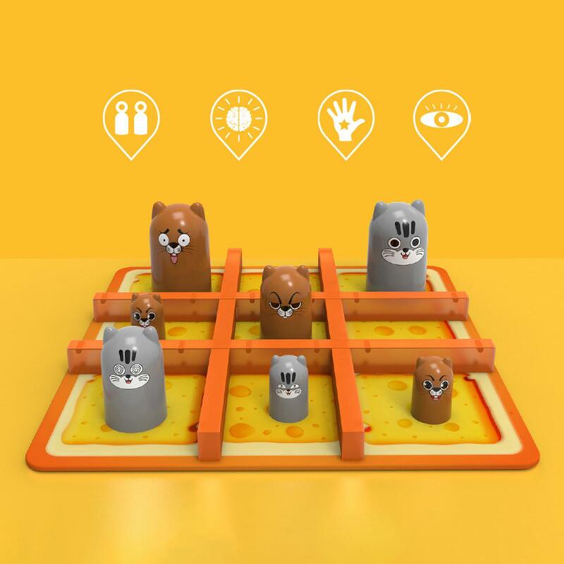 Tic TAC Toe juego educativo para niños, 6 piezas, juegos familiares para interiores