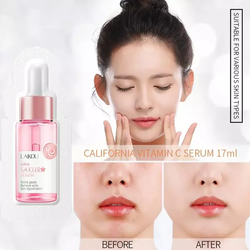 LAIKOU Serum Japan Essence Anti-Aging Hyaluronic Acid Pure 24K Gold Whitening Vitamin C Anti Wrinkle Face Serum Care Skin