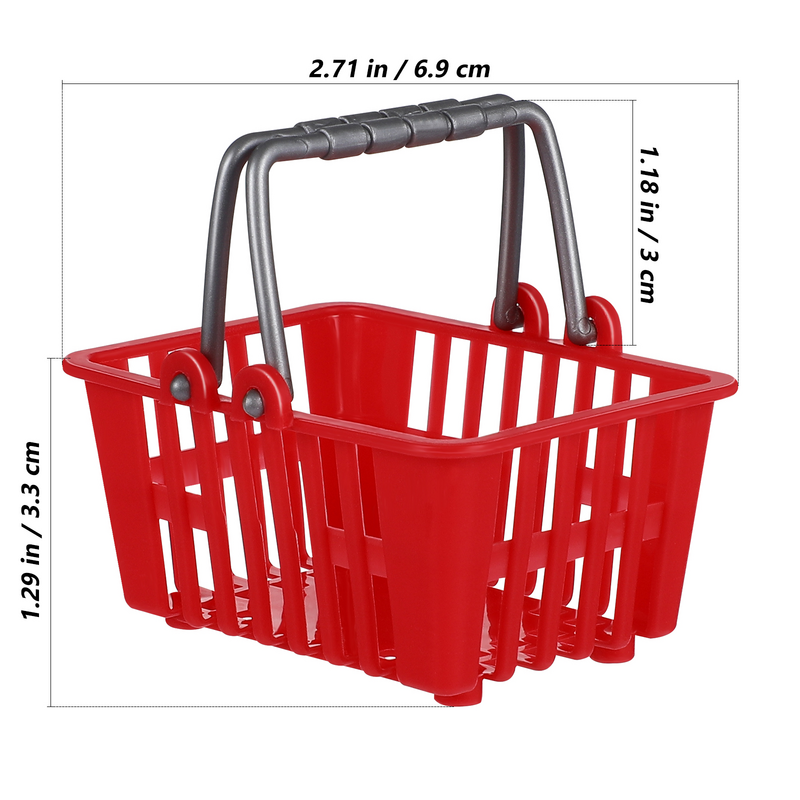 Shopping Basket Set Plastic Handle Kids Party Favors Classroom Supplies Craft Room Storage