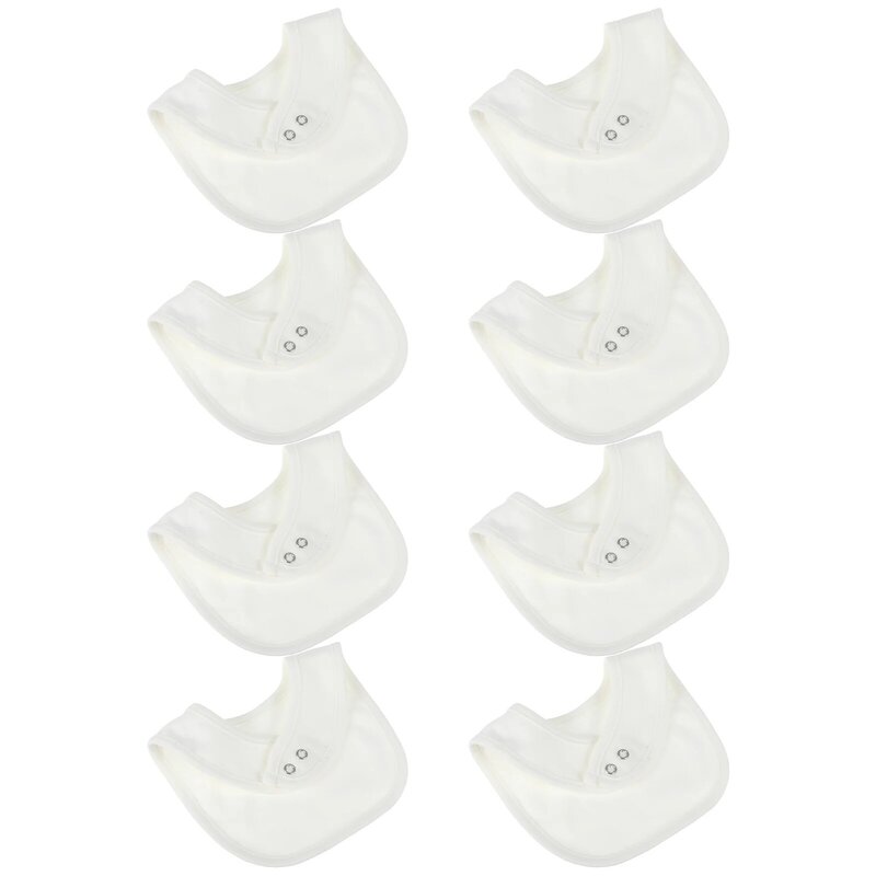 Bavoir de dentition en coton absorbant pour bébé, bavoirs pour tout-petit, bouton de bave, 8 pièces