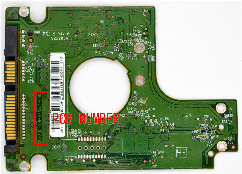 Western Digital hard disk circuit board / 2060-771574-001 REV P1 ， 2060-771574-001 REV A 2061-771574-D01 / WD3200BEKT