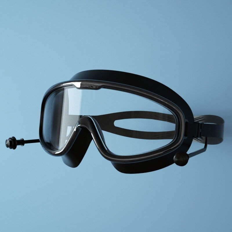 แว่นตาว่ายน้ำสำหรับผู้ใหญ่ความละเอียดสูงหน้ากากดำน้ำกันน้ำป้องกันการเกิดฝ้าแว่นตาว่ายน้ำแว่นตากันน้ำ