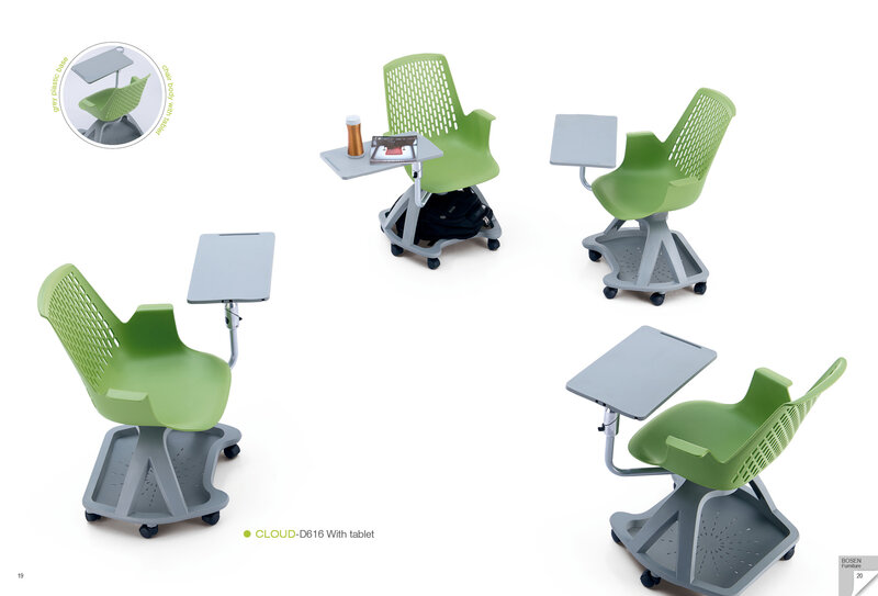 Silla de entrenamiento para conferencias, sillón de aprendizaje y computadora, muebles de oficina escolar, silla móvil y plegable