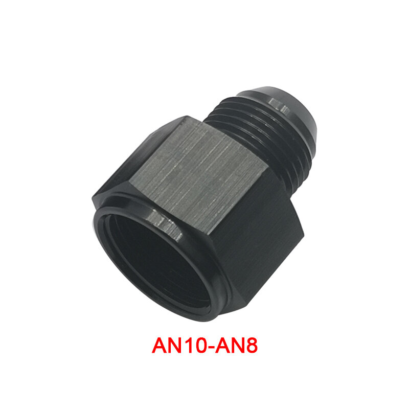 Jiax-Adaptador de aluminio negro AN4 AN8 an6 1/8npt hembra a AN 3 AN6 an8 an10 macho Flare, reductor de ajuste