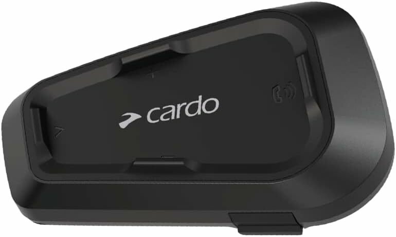 Cardo Systems Spirit HD 오토바이 블루투스 통신 헤드셋, 블랙, 듀얼 팩