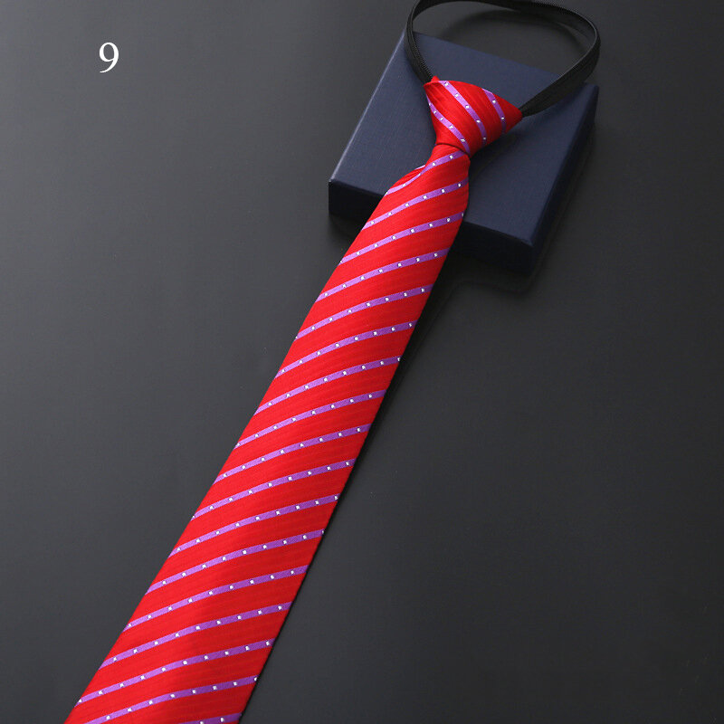 Męska strój biznesowy zapinana krawat Cravat żakardowy leniwy zamek odzież na co dzień klasyczny krawat 8cm akcesoria do krawat na imprezę ślubnych