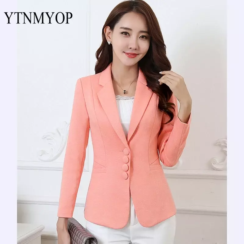 New Office Lady Work Blazer Blazer For Women 5XL Elegant Business Lady Jacket Female Solid Casual Suit Coat