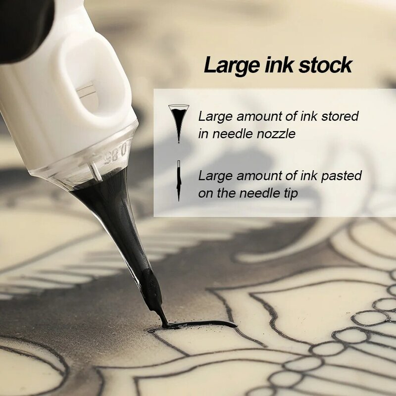 STIGMA 20Pcs Disposable Sterile Tattoo Needles Revolution Cartridge Round Liner For Tattoos Machines #10 (0.30MM ) #12(0.35MM）
