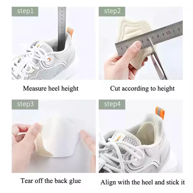 2pc sInsole Anti-abrasion Heel Pad Protector Adjustable Size Heel Patch Heel Insert Back Patch Sneakers