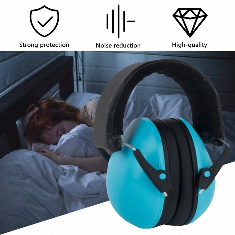 Ajustável Anti-Noise Head Earmuffs, isolamento acústico, protetor auditivo para trabalho, estudo, tiro, carpintaria, proteção auditiva
