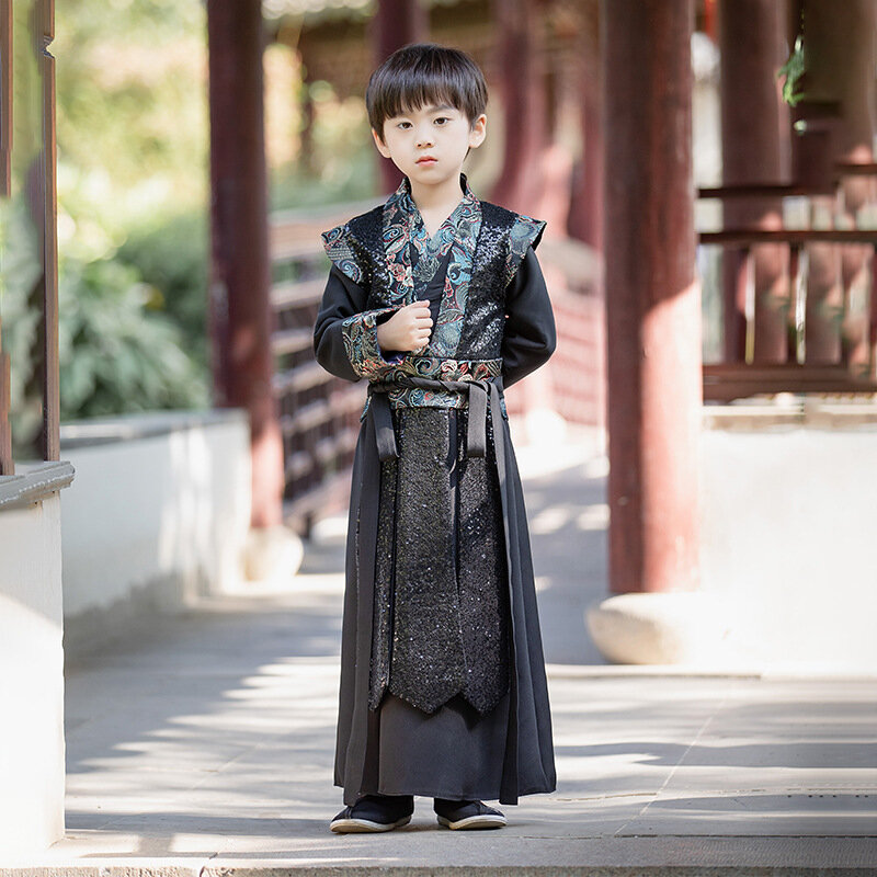 Hanfu Chinese Dress Oriental Traditional Chinese Wear For Boy Hanbok Guard Hanfu Ancient Costume Tang Dynasty Improved Tang Suit