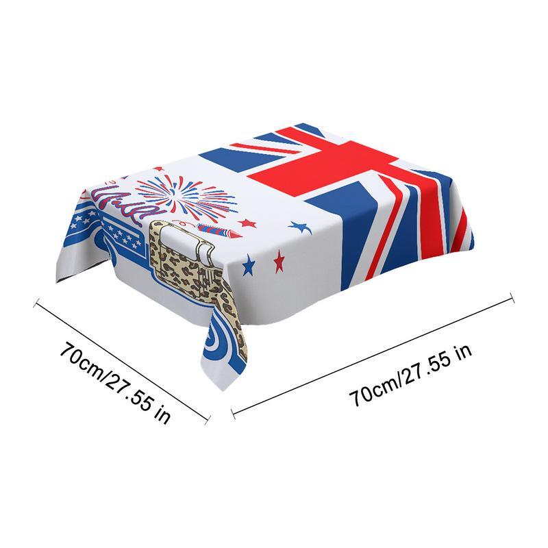 British Flag Tablecloth Britain Tablecloth UK Table Covers Queen's Jubilee Patriotic Decoration Dining Room Kitchen Rectangular