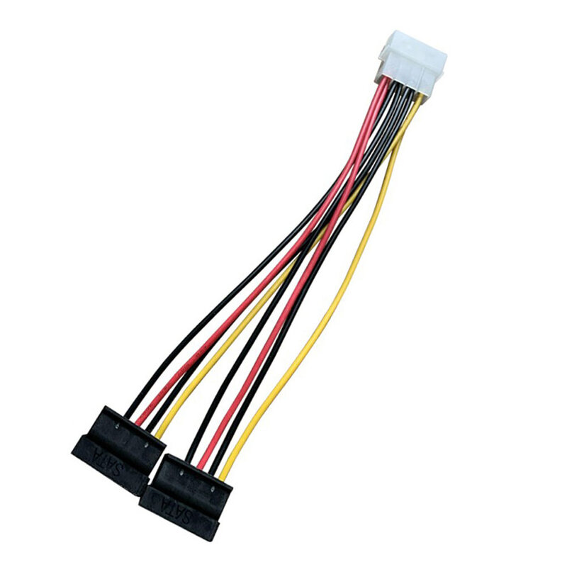 Molex – câble d'alimentation femelle SATA 4 broches IDE vers 2 pièces, câble d'alimentation série SATA 15 broches femelle pour disque dur