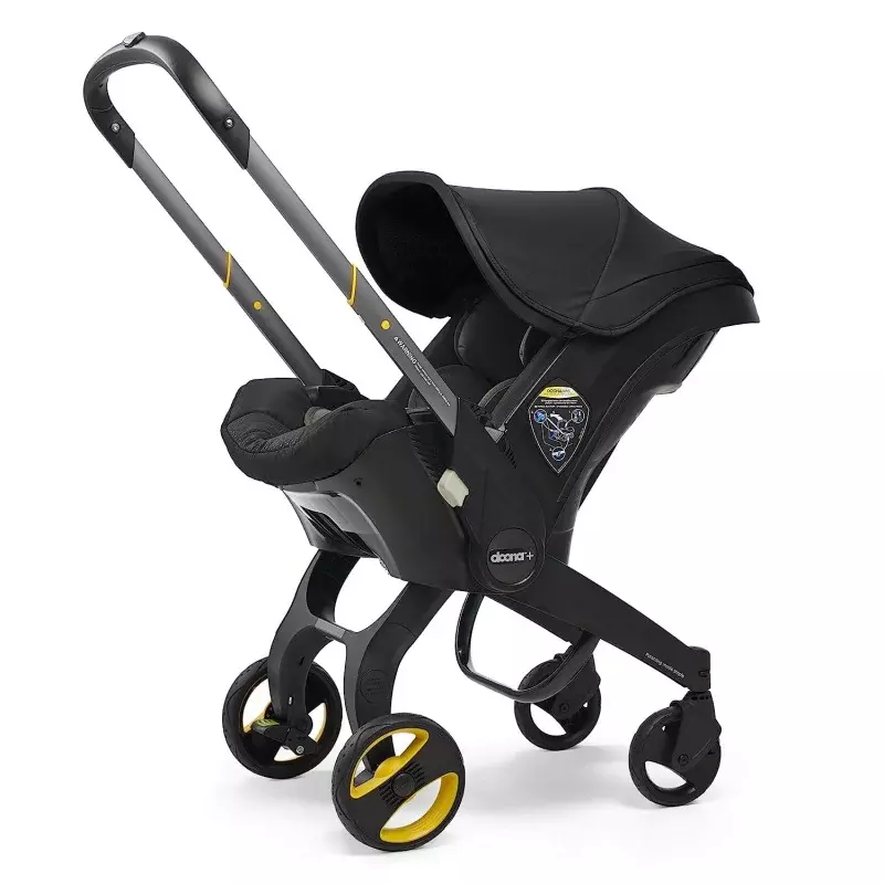 Doona kursi mobil bayi & dasar Latch-menghadap belakang, kursi mobil ke kereta bayi dalam detik-versi AS, Nitro hitam