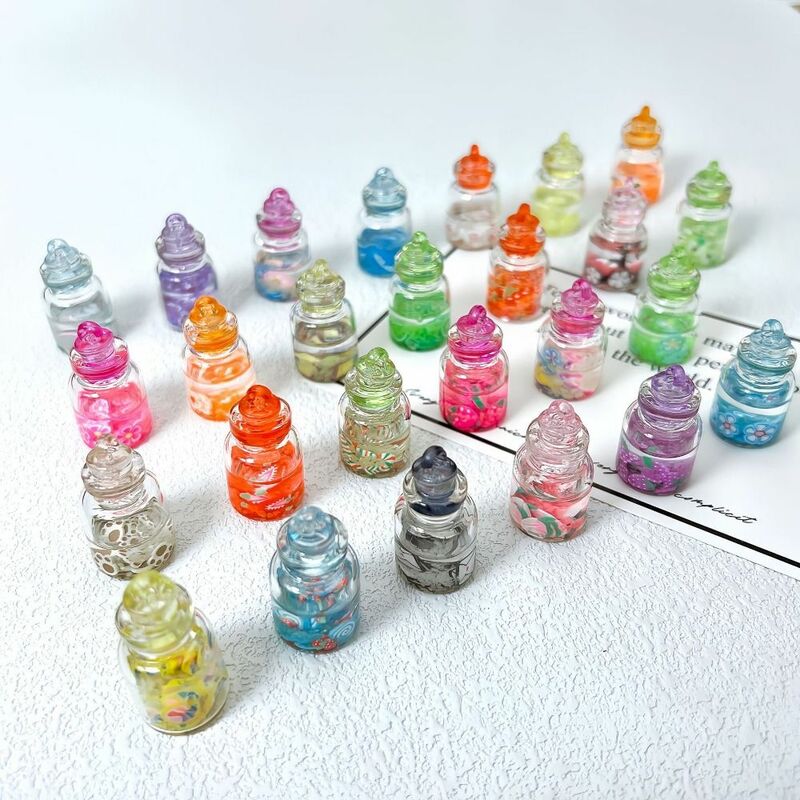 10 Stück leuchtende treibende winzige Gläser glückliche transparente Wunsch flasche Mini-Tropfen kleber kleine Drift flasche, die Geschenke wünscht