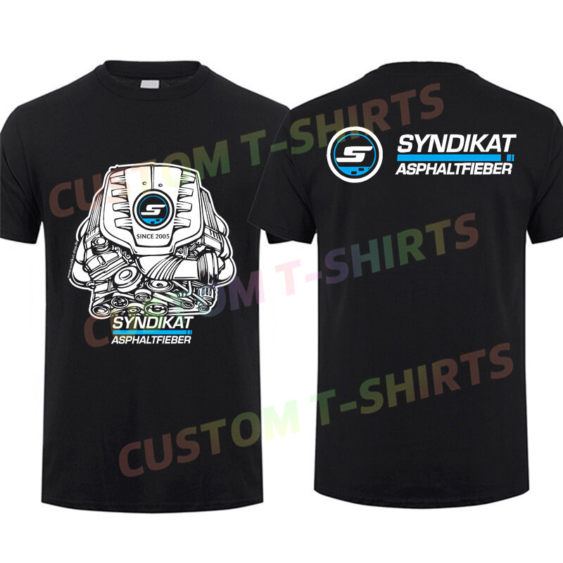 Koszulka męska 2024 Casual Syndikat asfaltfieber Power T-Shirt graficzny oversize sportowe bluzki 100% bawełniana styl miejski S-3XL fajna koszulka