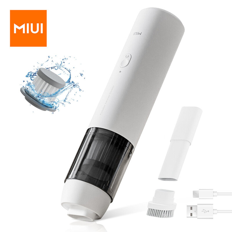 MIUI-Aspirador de mão sem fio para laptop e carro, portátil e multifuncional, USB recarregável, forte sucção, branco