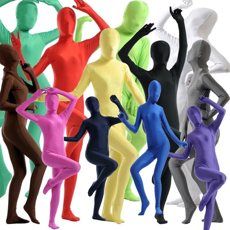 Erwachsene Ganzkörper Zentai Anzug benutzer definierte für Halloween Frauen zweite Haut enge Anzüge Spandex Bodysuit Cosplay Kostüme
