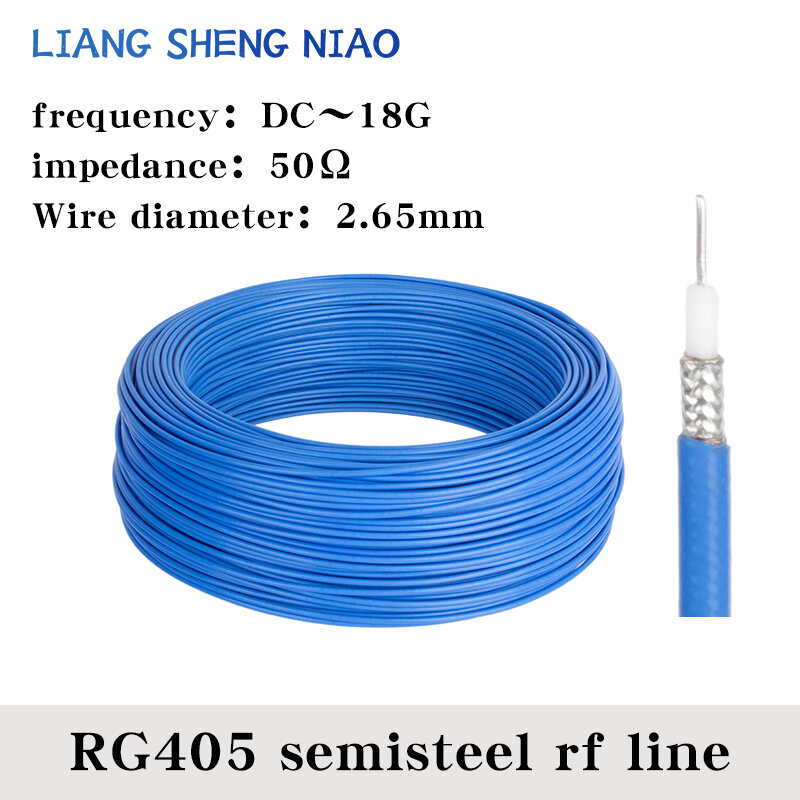 RG402 Coaxial Cable Connector Semi-rigid Flexible RG-402 0.141" Coax Pigtail with bule jacket RG405 Semisteel RF Coaxial adapter