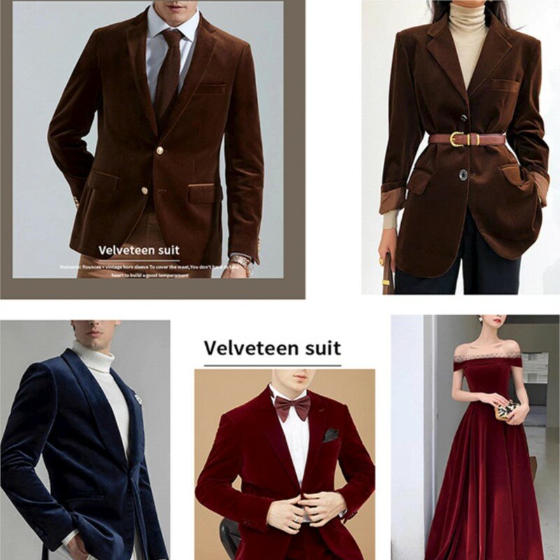 Tissu en velours de coton pur imbibé de velours, robe formelle, oreiller fait main, printemps, automne et hiver
