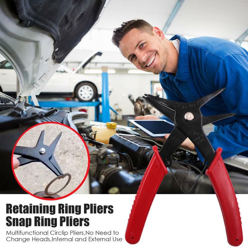 Snap Ring Pliers Ring Removal Tool Internal And External Snap Ring Pliers Circlip Removal Pliers Dual-Purpose Circlip Pliers
