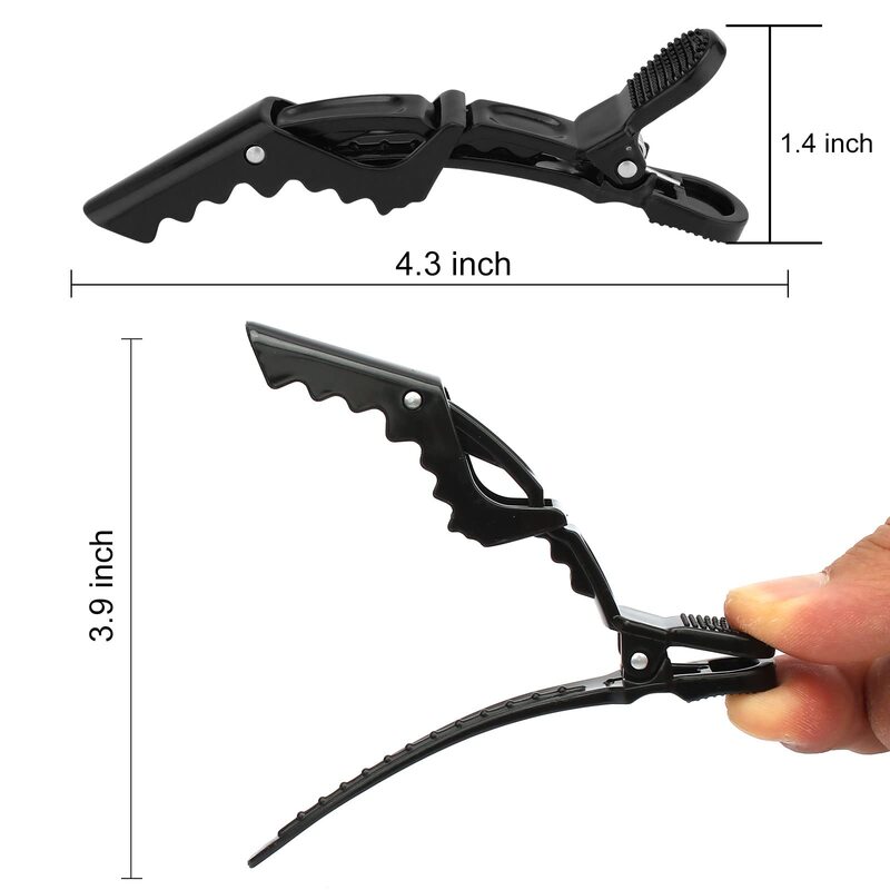 6 Stks/partij Plastic Haar Clip Haarspeld Kappers Klemmen Claw Sectie Alligator Clips Kapper Voor Styling Salon Accessoires