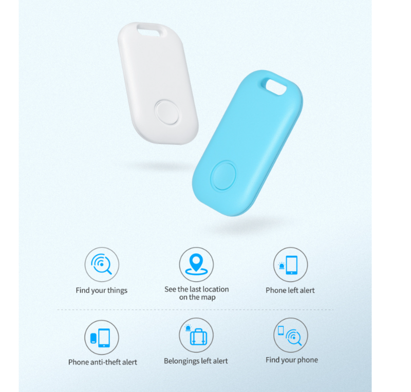 Smart Anti-loss Device Rectangular Mobile Phone Wallet Anti-loss Finder Bluetooth Protect Two-way Alarm Reminder