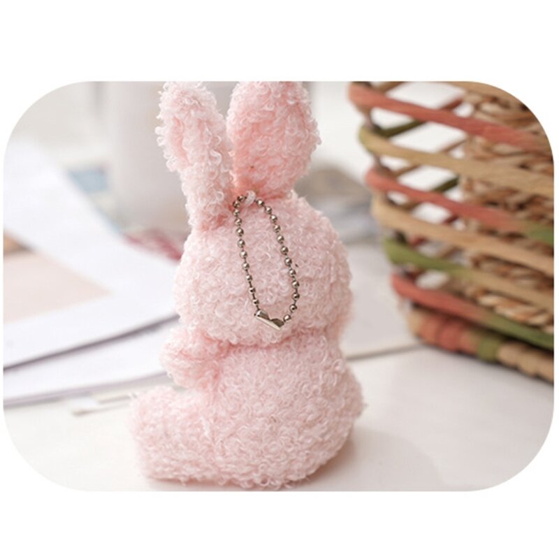 Mini coelho pingente brinquedo pelúcia coelho bonecas mochila pendurado-decorações presente crianças