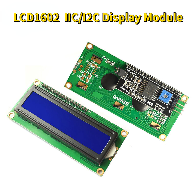 وحدة عرض الكريستال السائل ، شاشة زرقاء ، IIC ، لوحة محول واجهة I2C ، DC 5V ، LCD1602