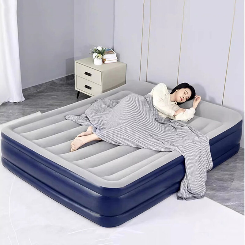 เตียงโซฟาลมคู่รักพับได้สำหรับผู้ใหญ่ที่นอนเป่าลมโซฟาเป่าลมพับได้กลางแจ้งโรแมนติก