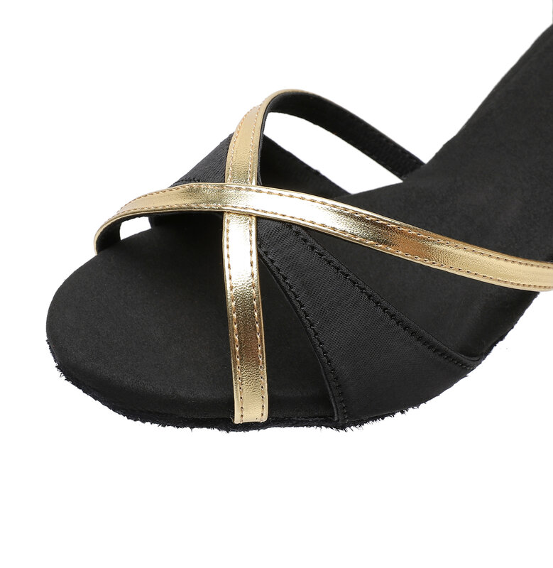 Donne Ballroom Tango Jazz sandali da ballo eleganti signore ragazze scarpe da ballo Sneakers morbida suola in pelle scamosciata scarpe da pratica nero 5/7cm