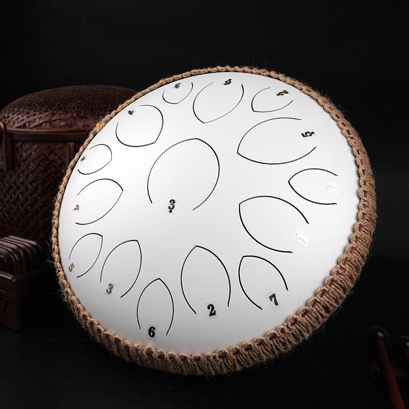 Tambor balmy de acero con diseño de gran tamaño, madeja blanca de 15 lengua, llave en D, 14 pulgadas (35 cm), oferta de fábrica