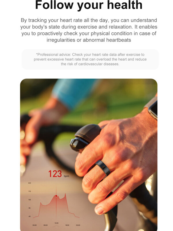 2024 nuovo Smart Ring monitoraggio sportivo frequenza cardiaca ossigeno nel sangue sonno ed esercizio funzioni sanitarie per IOS Android
