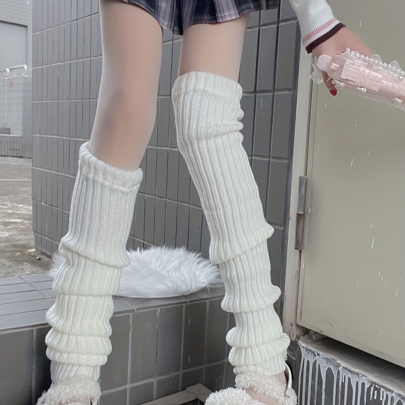 로리타 스타일 긴 튜브 양말 슬리브, JK 걸스 연장 따뜻한 양말 슬리브, 볼 무릎 양말 슬리브, 70cm 1 쌍