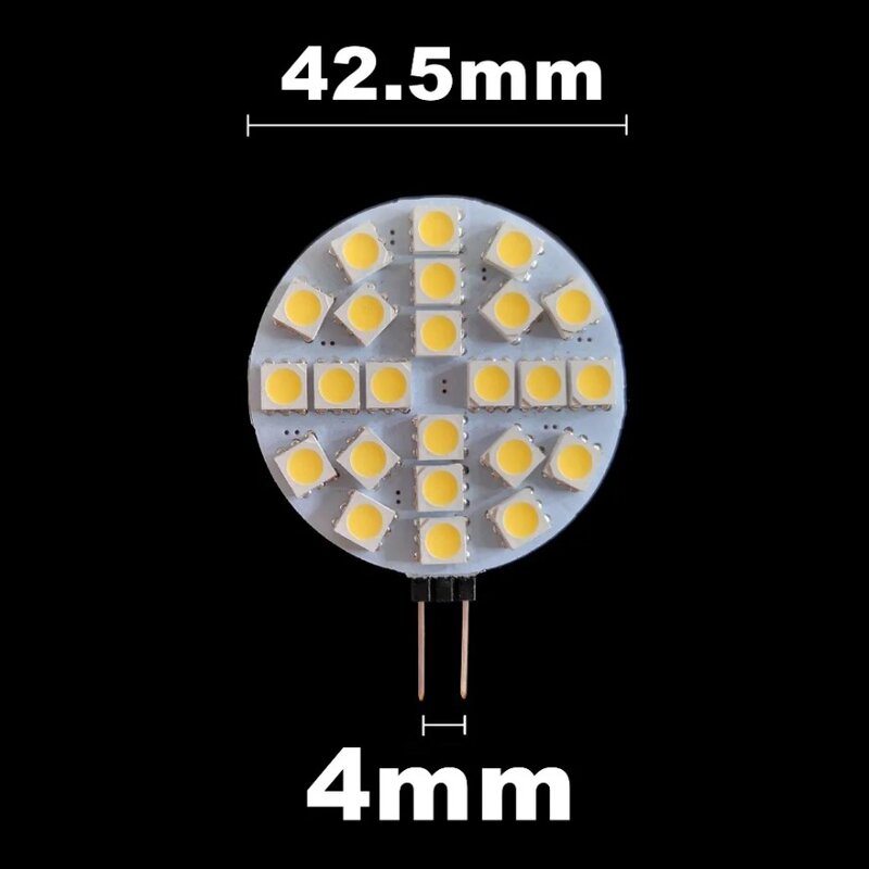 Lampu Led putih/dingin, 4.8W G4 soket 5050 SMD bohlam LED pada DC 12V pengganti Halogen bi-pin 1.2W 1.8W 2.4W hangat