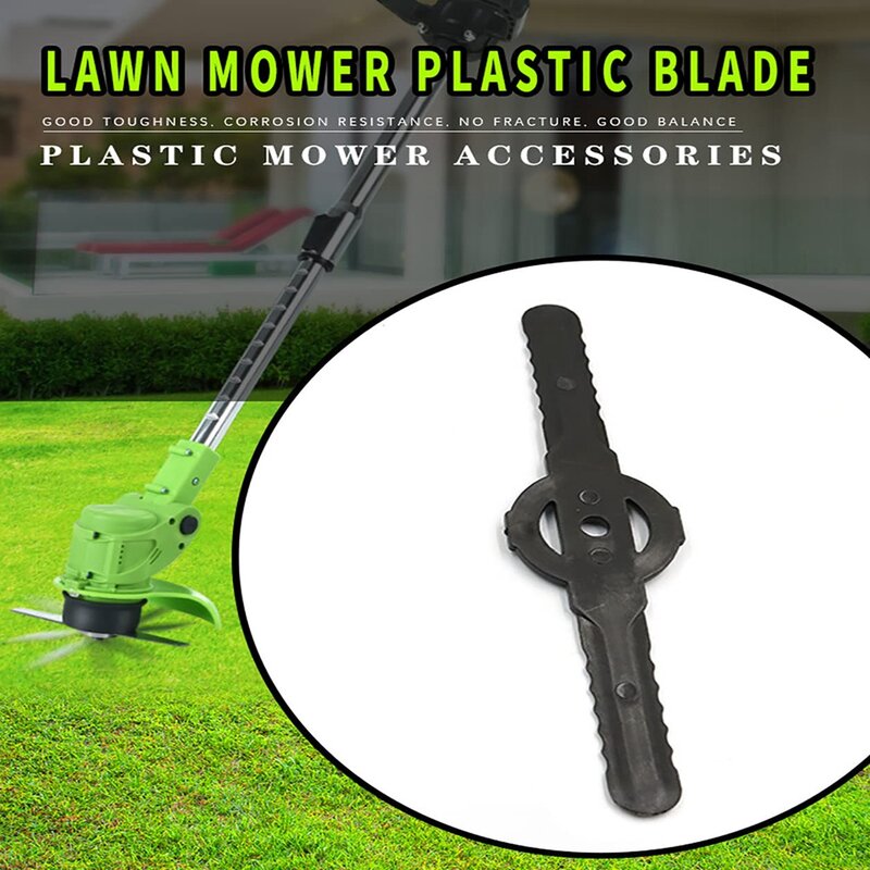 Pisau pemangkas rumput plastik, pisau pemotong rumput tanpa kabel alat kebun aksesoris pemangkas rumput 50 buah