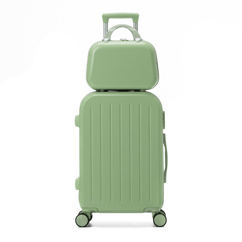 PLUENLI-maleta con ruedas universales para mujer, maleta con ruedas, maleta con contraseña de viaje de gran capacidad