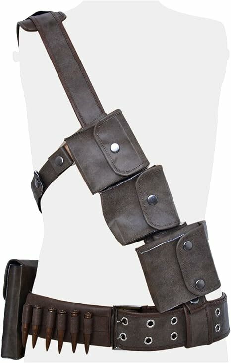 Miccostumes-traje Unisex para disfraz de Cosplay, cinturón con hebilla, cinturones, conjunto de correa de PU