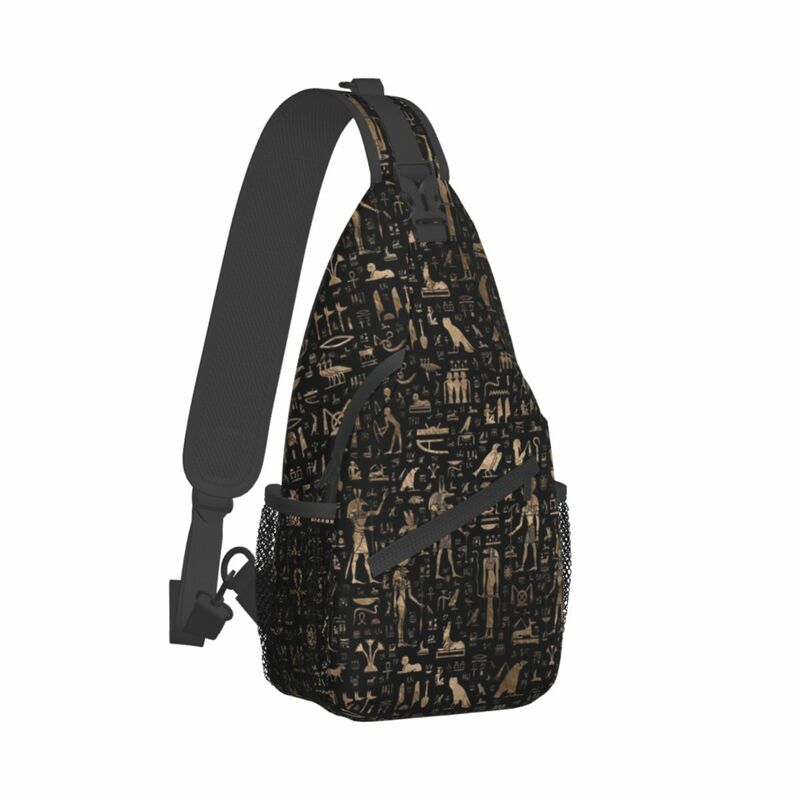 Ancient Egyptian Gods And Hieroglyphs Sling Bags Chest Crossbody Shoulder Backpack Travel Hiking Daypacks Egypt Fashion Satchel
