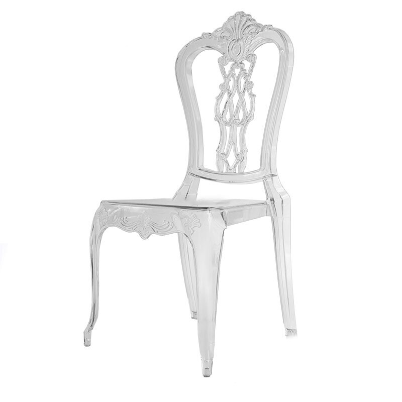 Luksusowy krzesło na ślub zewnętrzny akrylowy krzesło do jadalni przezroczysta róża na imprezy meble hotelowe sala bankietowa fotel wypoczynkowy