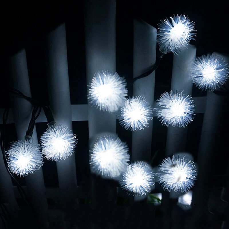 10/6/3/2M LED Natal Lampu Bola Salju Tali Peri Karangan Bunga Lampu untuk Pernikahan Natal Tahun Baru Dekorasi Rumah Pesta Dalam Ruangan Luar Ruangan