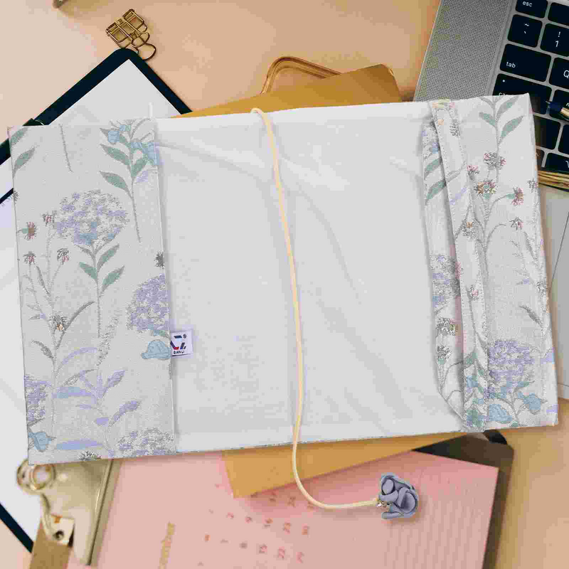 Scrapbook Sleeve Protector Covers Washable Decorative Books Floral Fabric Cloth Zipper Travel Sleeves