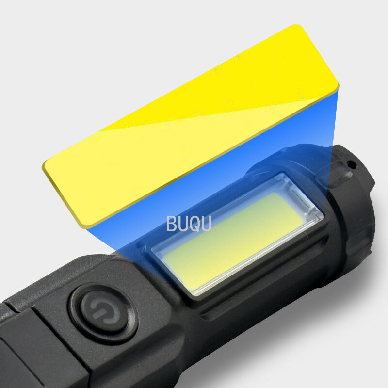 Ngoài Trời Sáng Kép Ánh Sáng Đèn Pin Sáng Đèn Pin 18650 Chống Nước Tập Trung USB Sạc Trực Tiếp Đèn Pin Mini