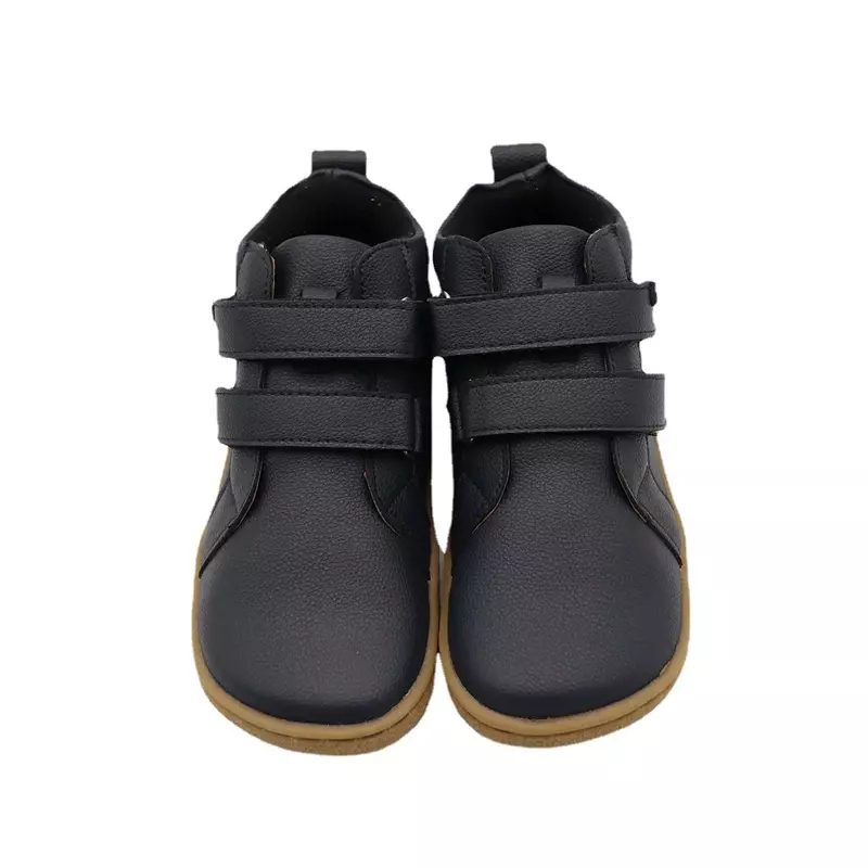 TipsieToes-Ankle Boots de couro para bebês e meninas, bota de criança, sapatos infantis, marca de topo, moda, primavera, outono, inverno, toe box mais ampla